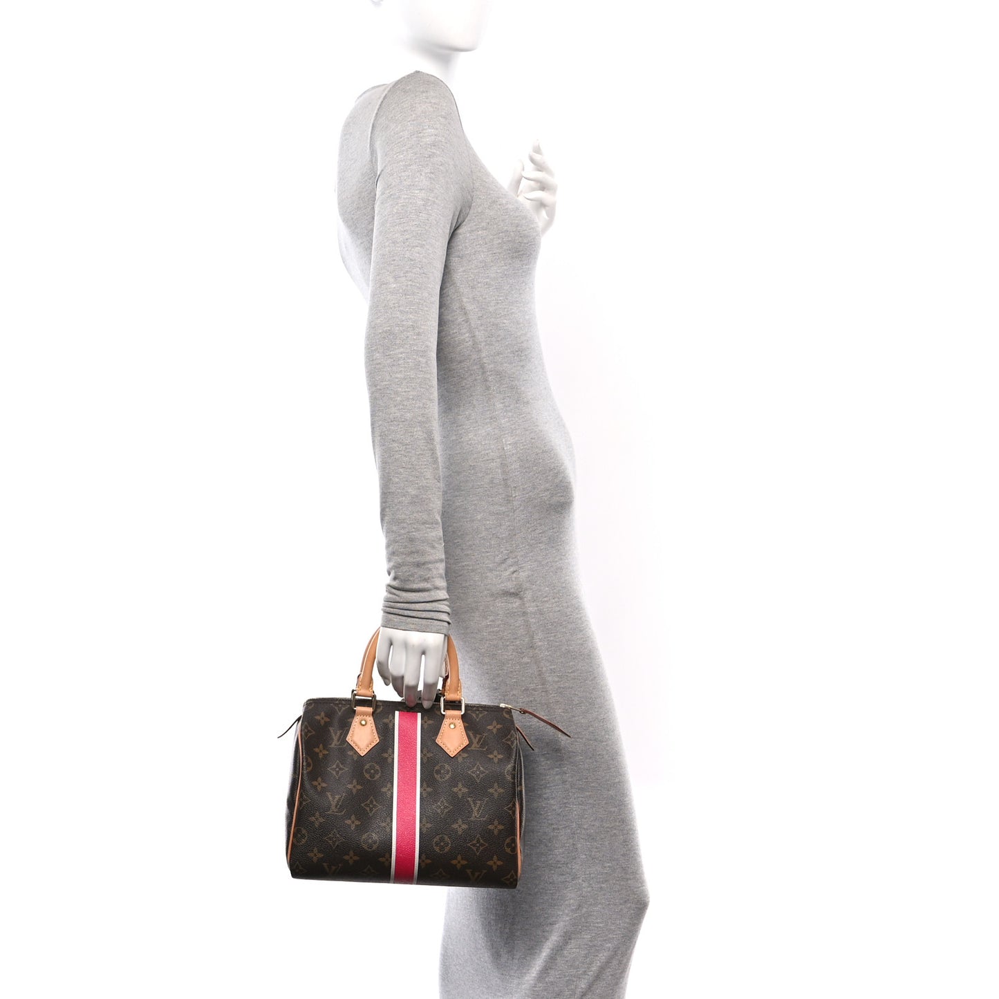 Monogram My LV Heritage Speedy 25 Fuchsia White
