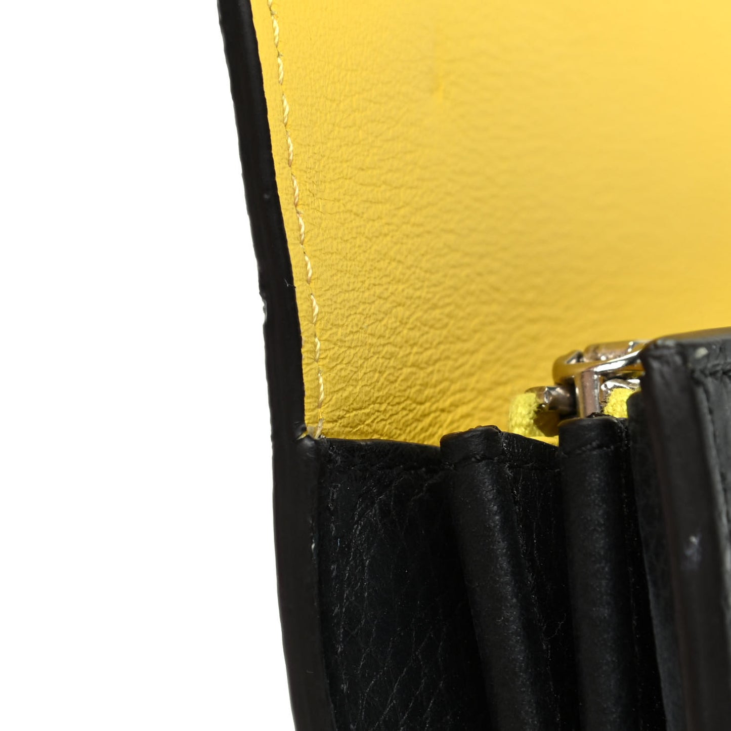 Drummed Calfskin Large Multifunction Flap Wallet Black