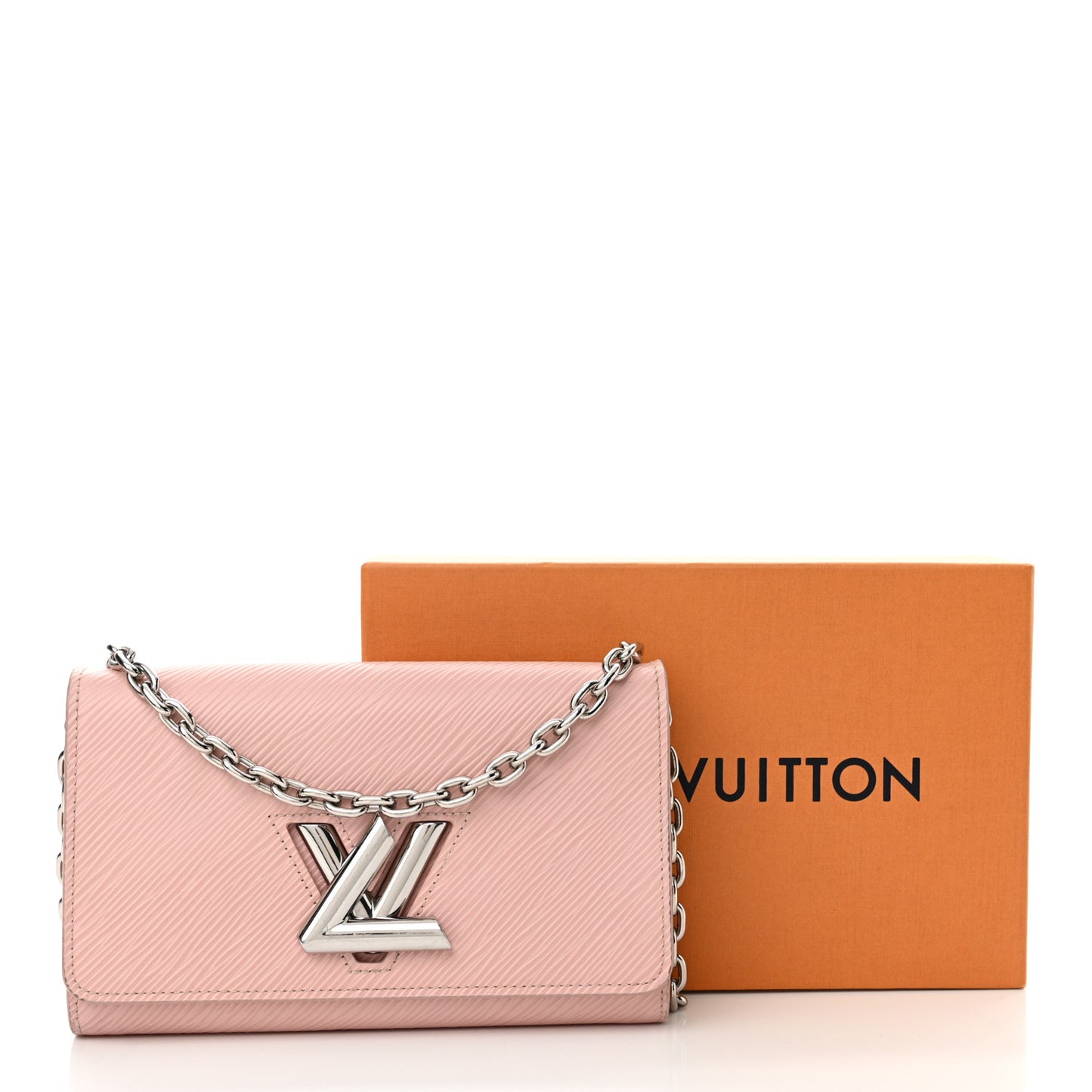 Epi Twist Chain Wallet Rose Ballerine