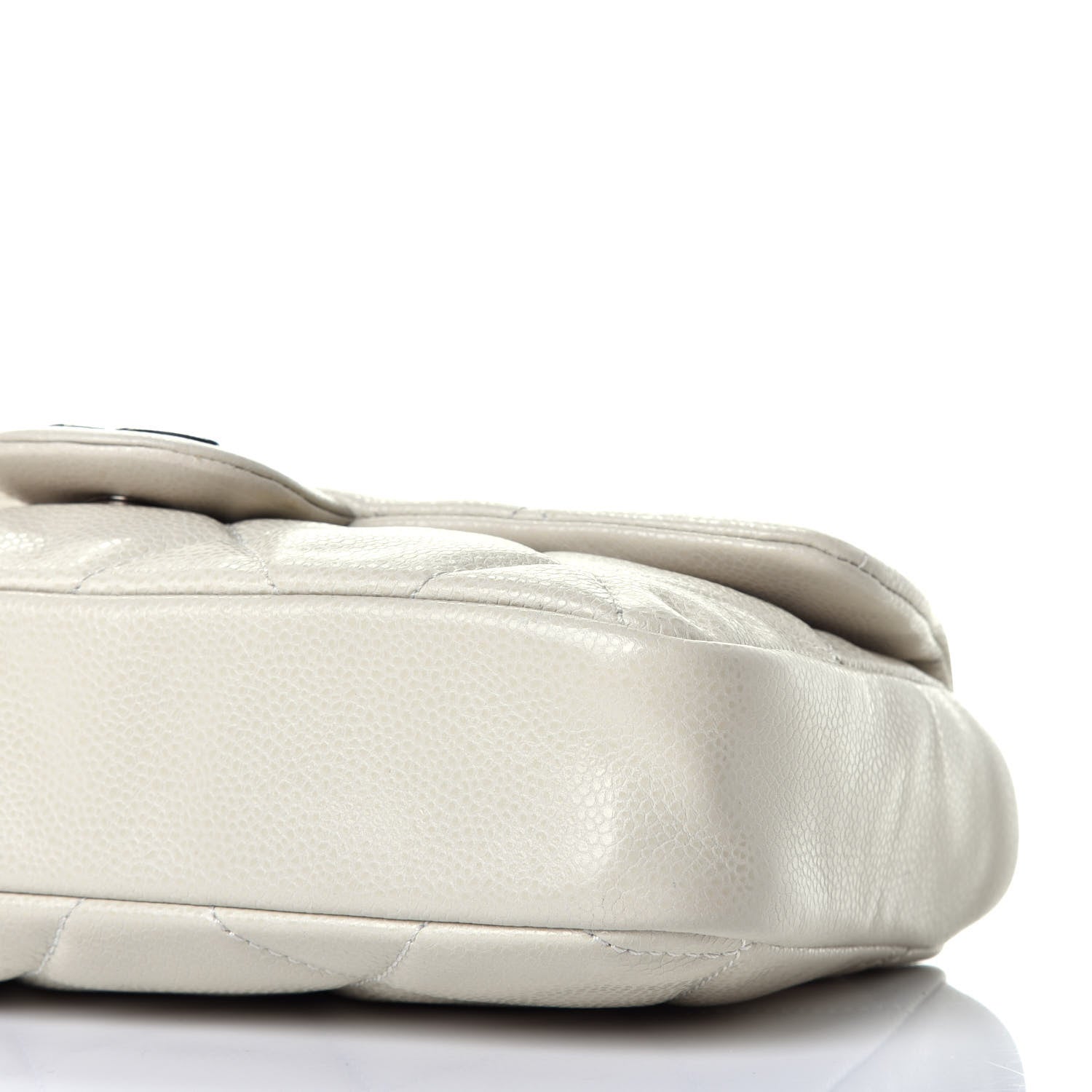 Chanel Glazed Caviar Quilted Small Nature Flap Bag White 9 of 10