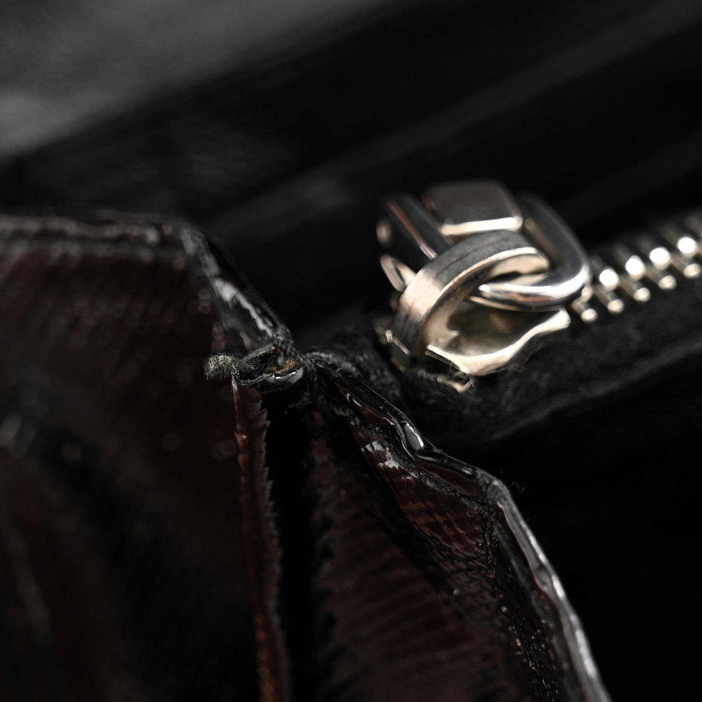 Saffiano Vernice Crystal Studded Flap Wallet Black