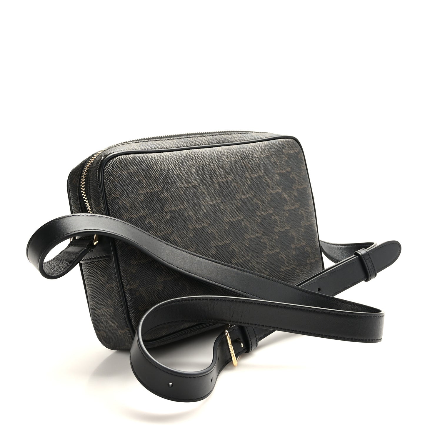 Triomphe Canvas Medium Messenger Bag Black