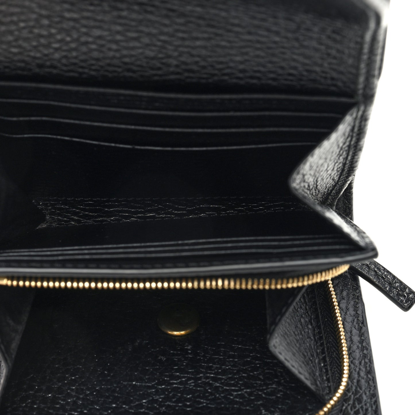 Dollar Calfskin GG Supreme Monogram Medium GG Marmont Wallet Black Beige Ebony