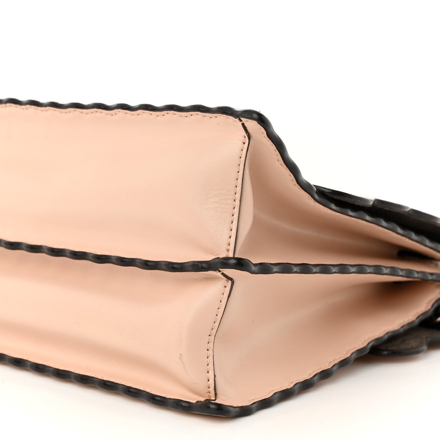 Vitello Liberty Scalloped Studded Kan I Shoulder Bag Plaster