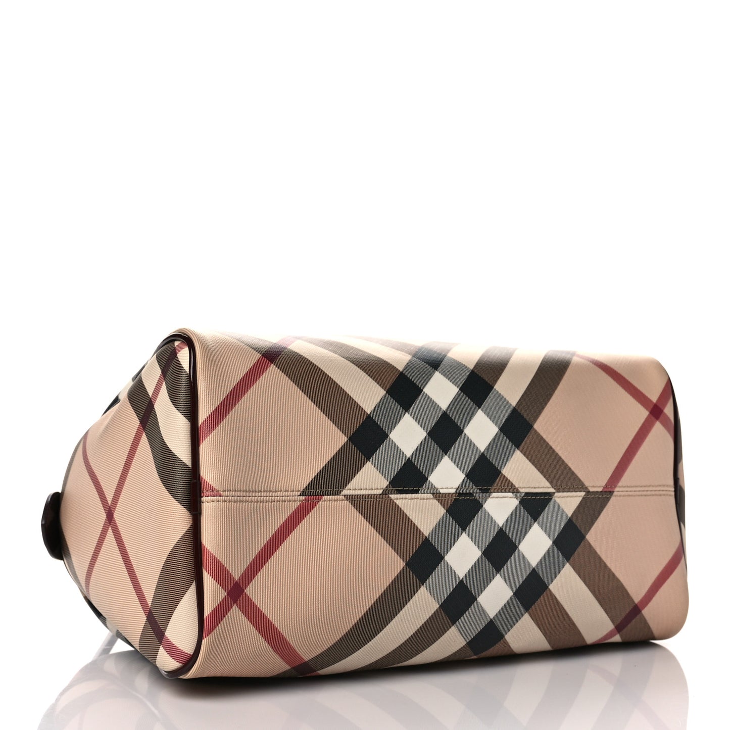 Nova Check Patent Small Chester Bowling Bag Dark Red