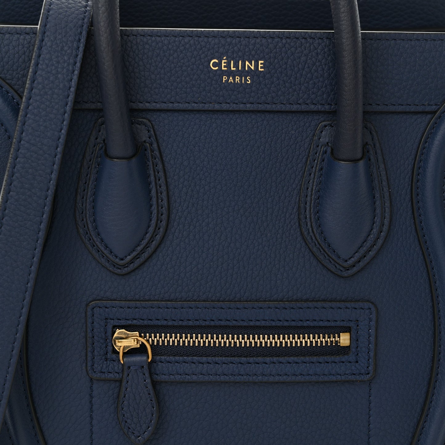 Drummed Calfskin Nano Luggage Marine