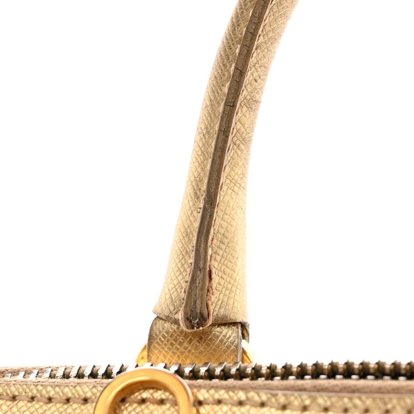 Saffiano Lux Small Promenade Tote Platino