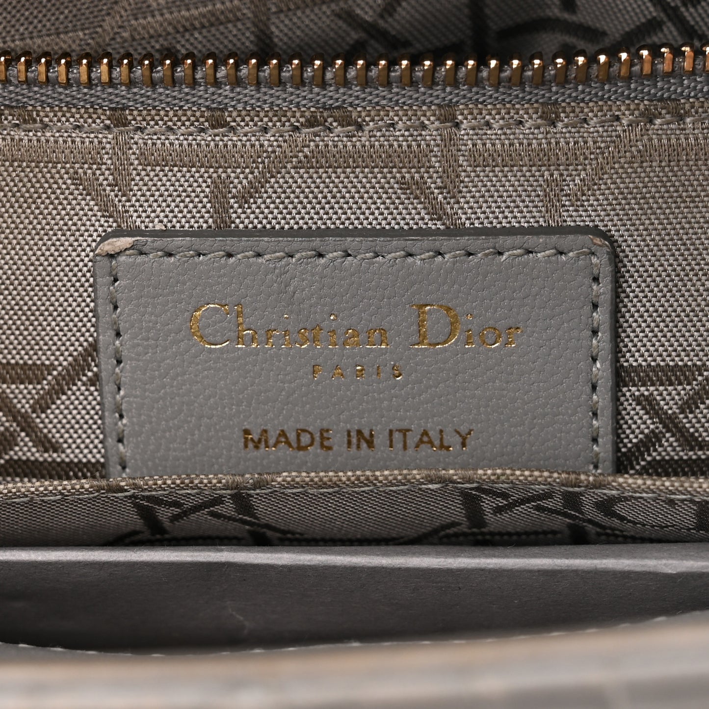Lambskin Cannage Small Lucky Badges My Lady Dior Grey