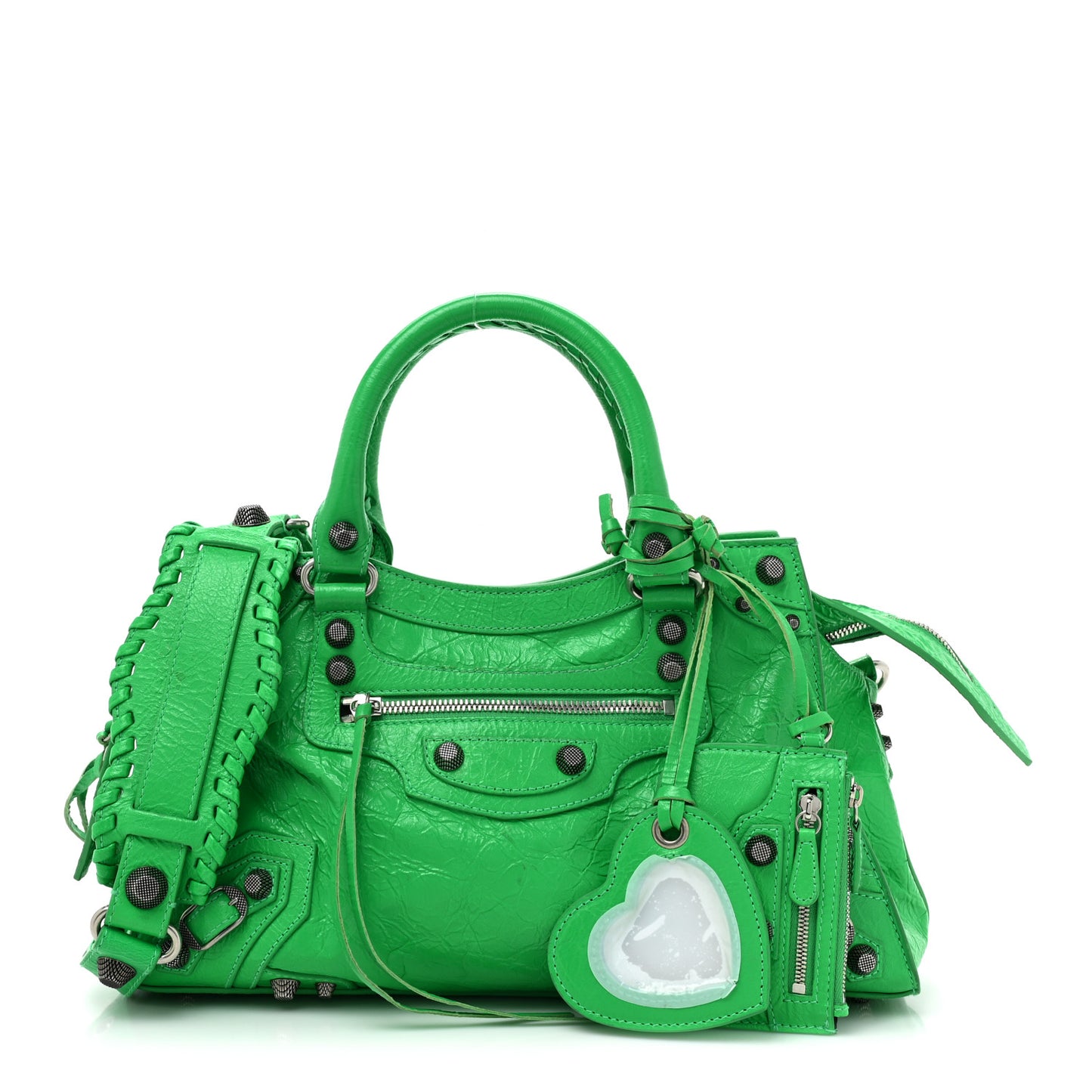 Agneau Arena Small Neo Cagole City Handbag Vivid Green