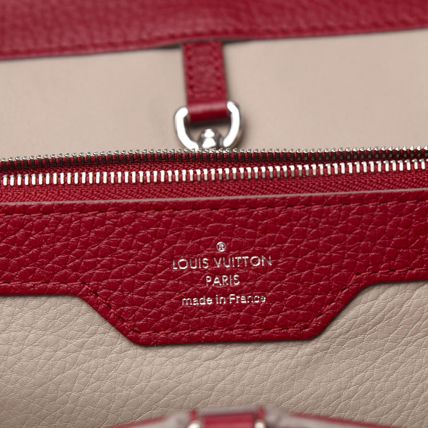 Louis Vuitton Taurillon Capucines MM Scarlet 6 of 13