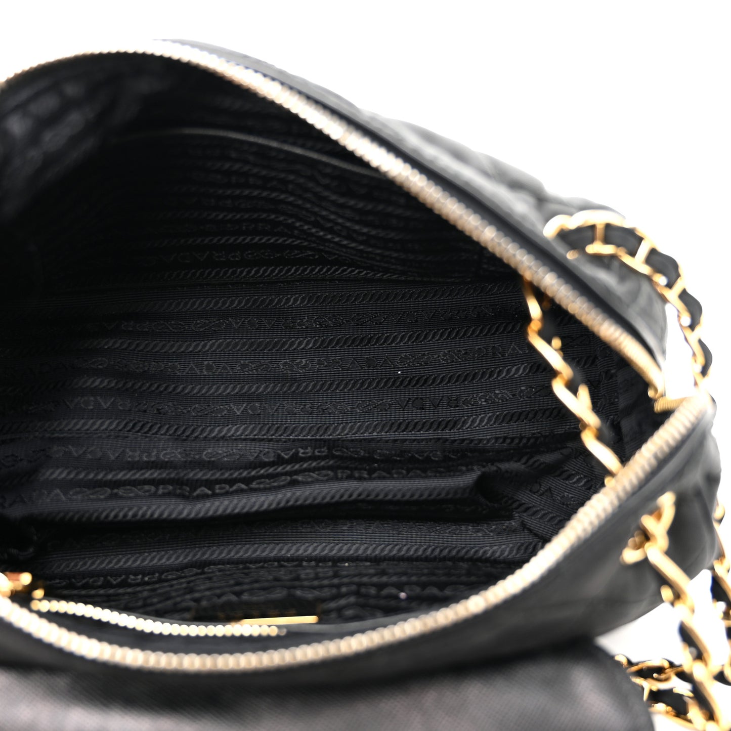 Nylon Tessuto Impuntu Quilted Flap Black