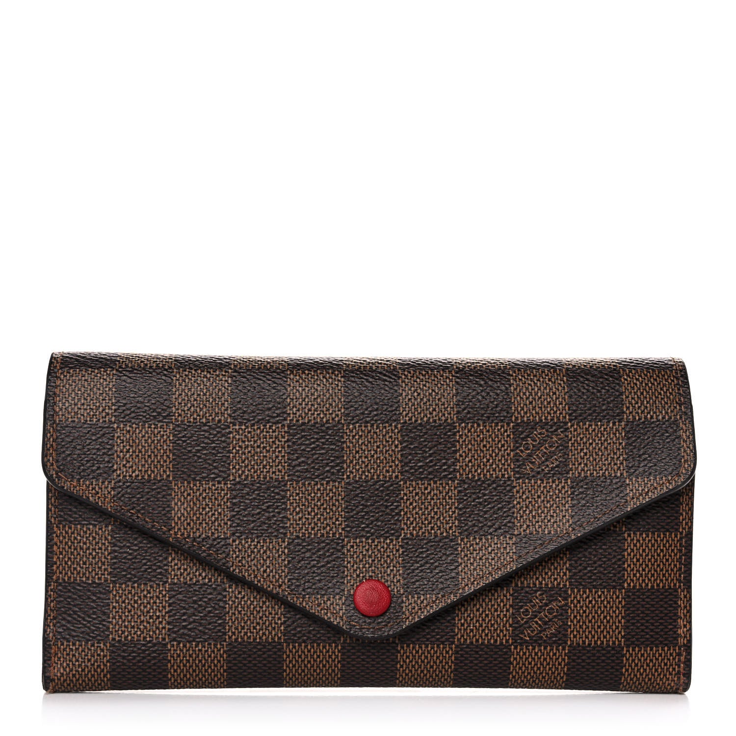 Louis Vuitton Damier Ebene Josephine Wallet Red 1 of 15