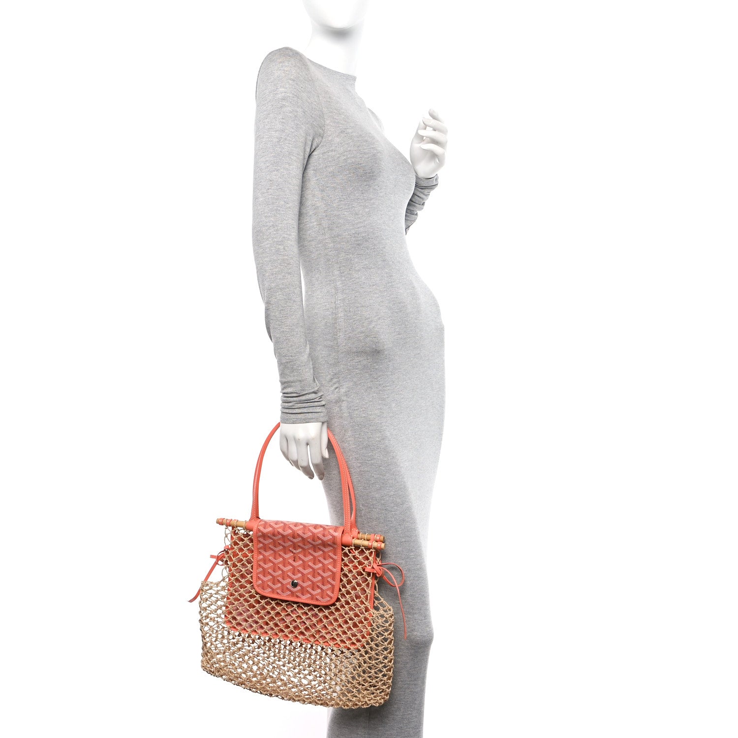 Goyard Goyardine Net Aligre Tote Coral 2 of 9