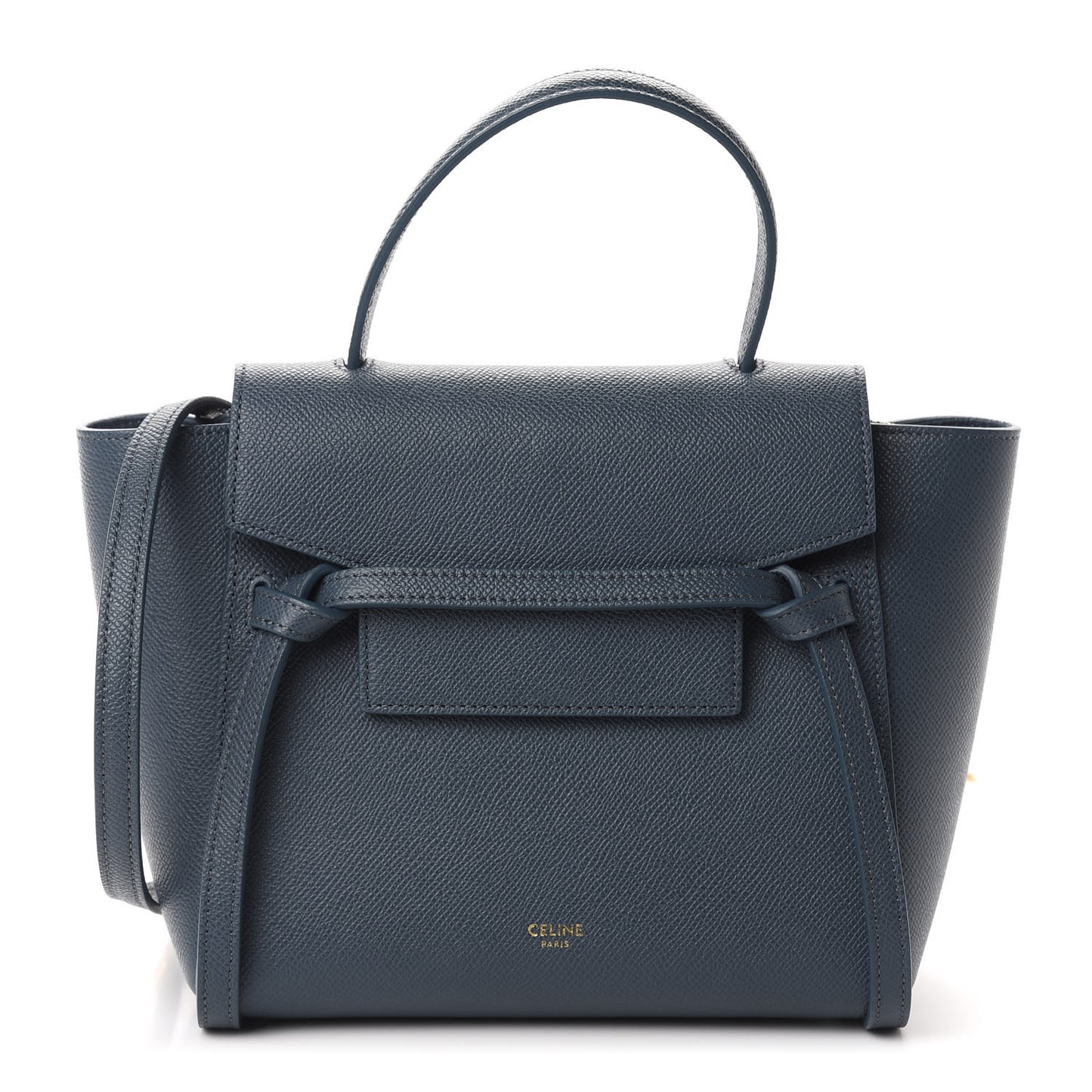 Grained Calfskin Nano Belt Bag Abyss Blue