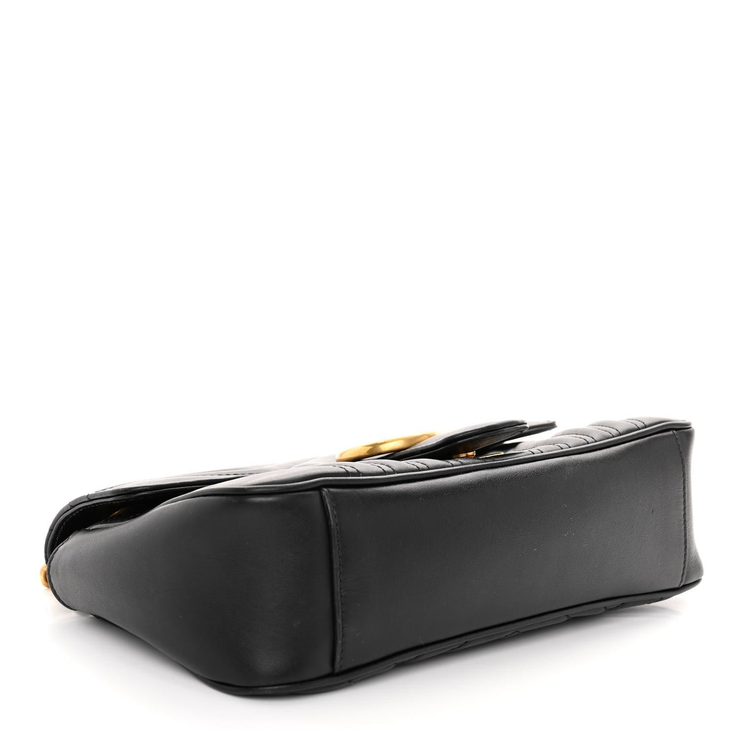 Calfskin Matelasse Small GG Marmont Shoulder Bag Black