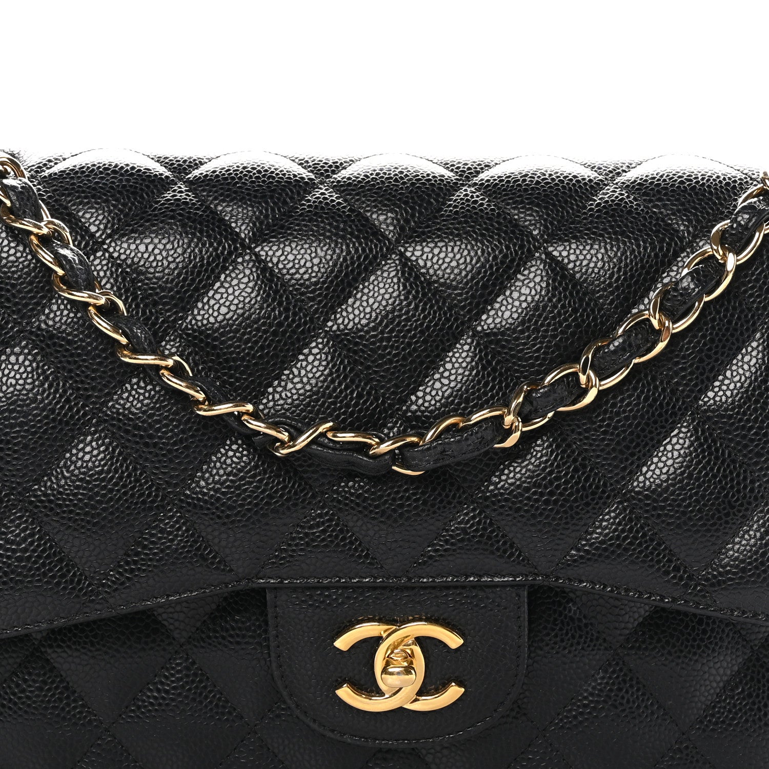 Chanel Caviar Quilted Jumbo Double Flap Black 8 of 12