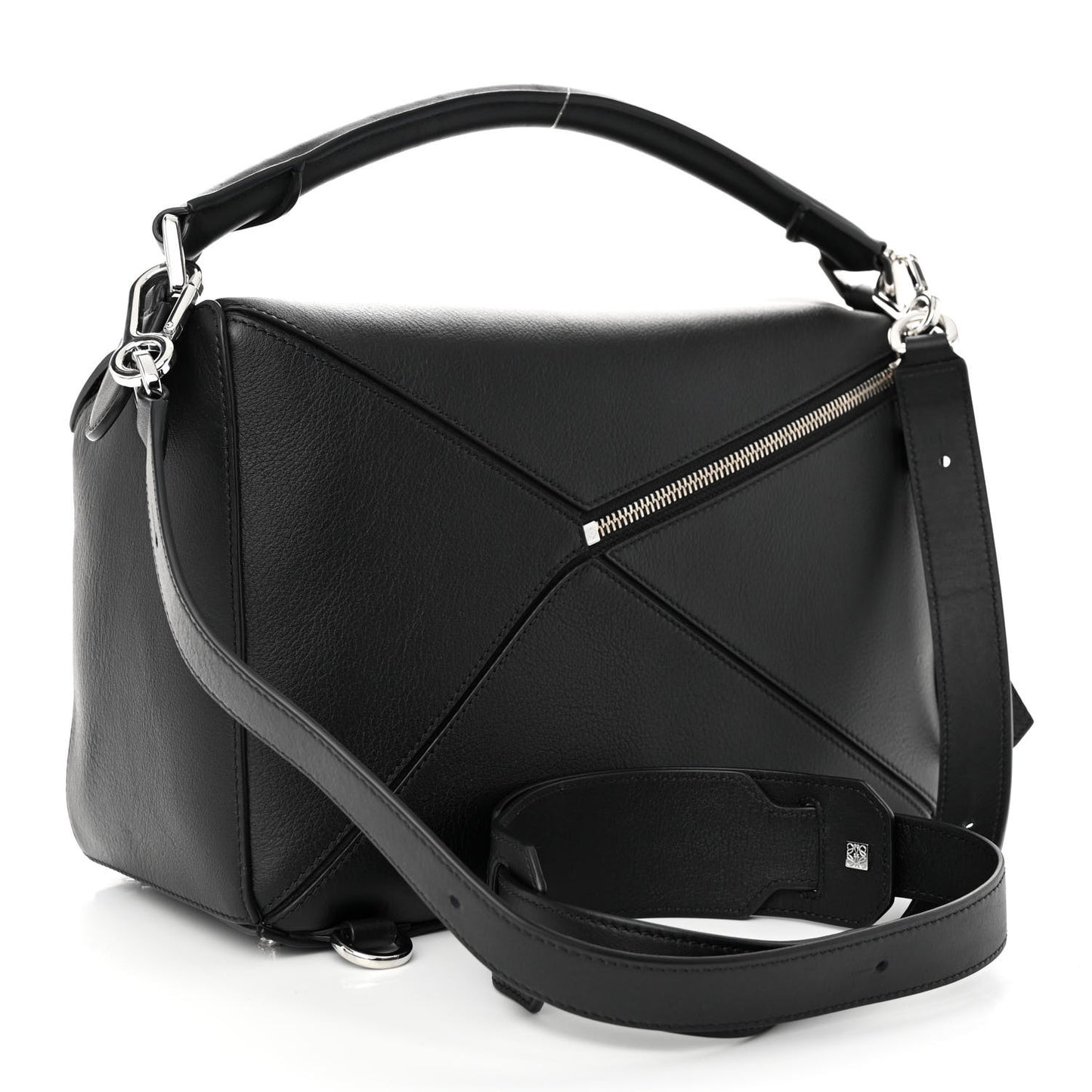 Calfskin Medium Puzzle Bag Black