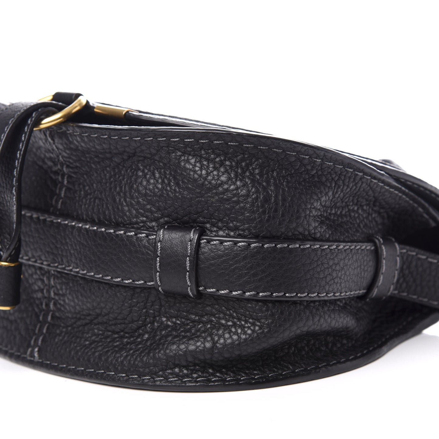 Calfskin Mini Marcie Round Crossbody Bag Black