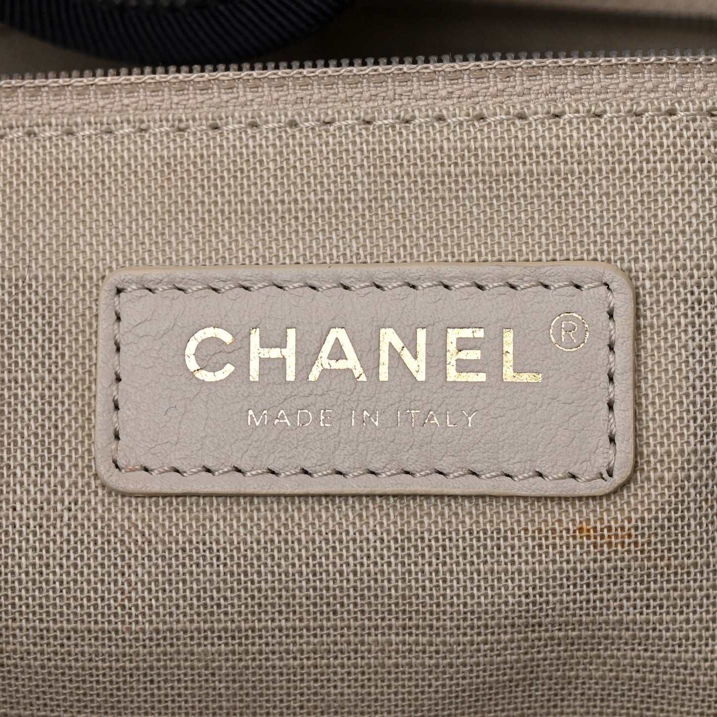 Denim Small Deauville Tote Dark Blue White