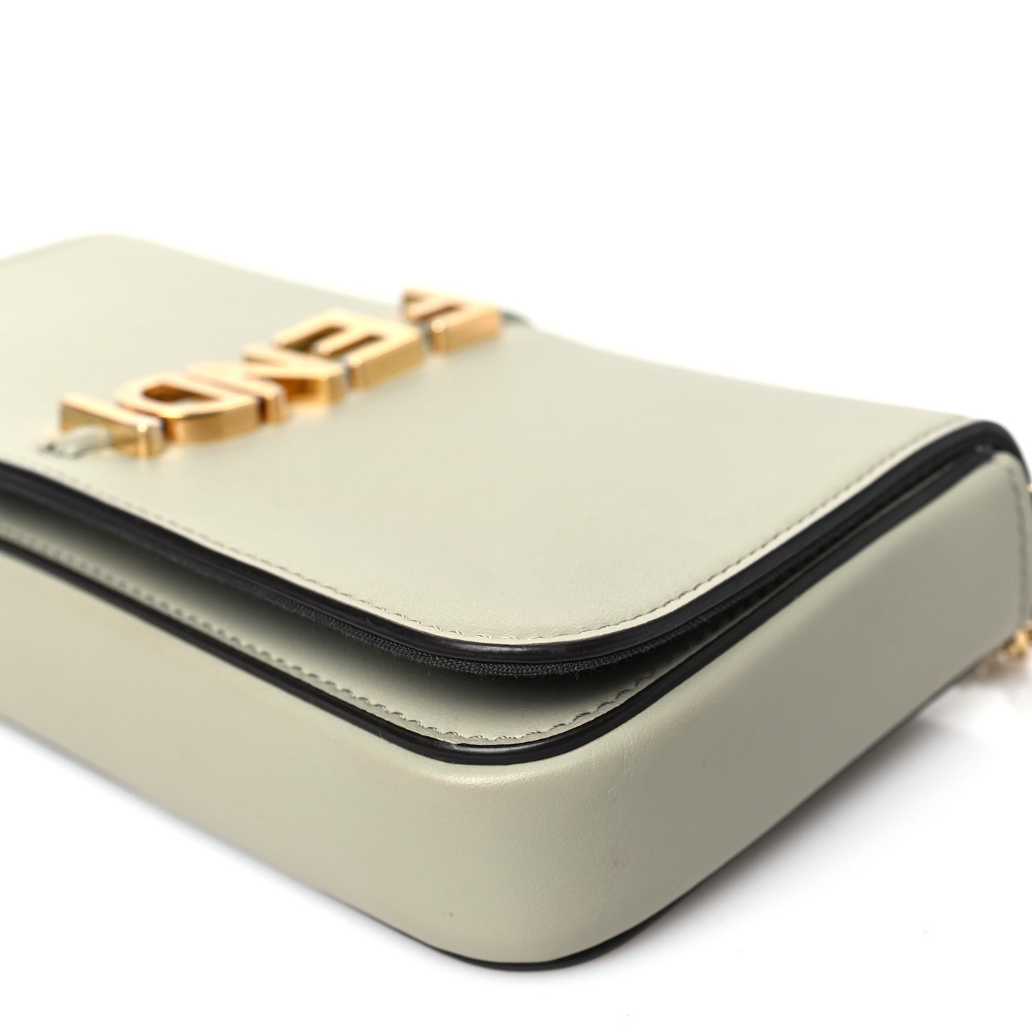 Vitello Grace Matte Fendigraphy Wallet on Chain Green Tea