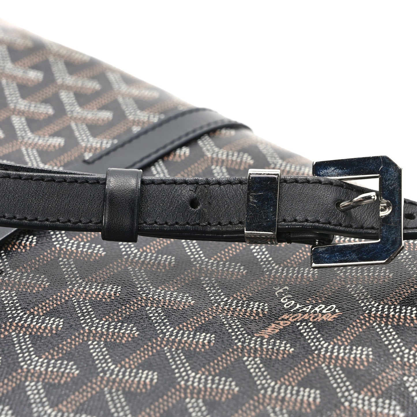 Goyardine Belvedere II MM Messenger Bag Black