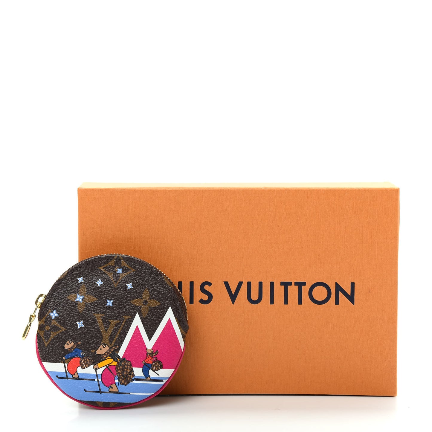 Monogram 2018 Christmas Animation Round Coin Purse