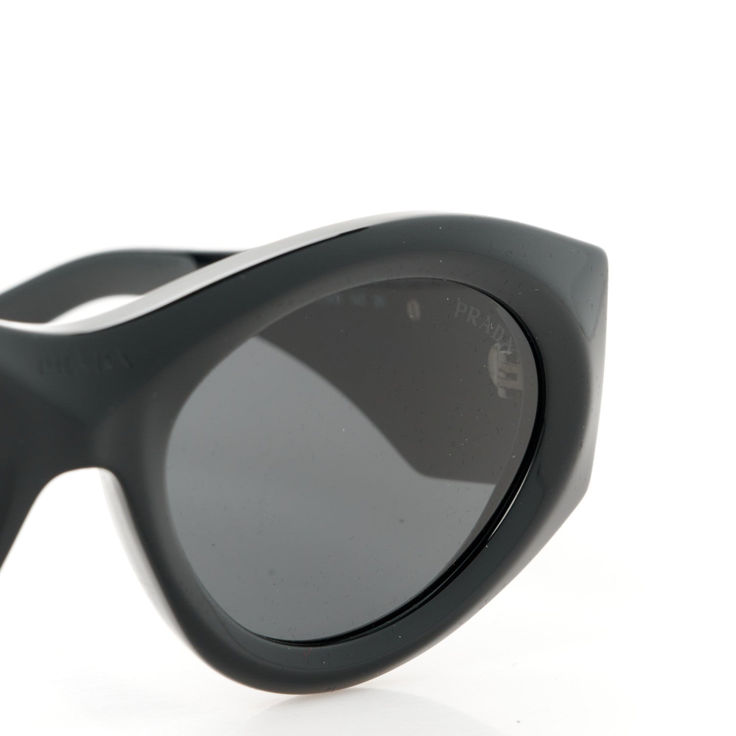 Prada Acetate Oval Symbole Sunglasses SPR 20Z Black 7 of 8