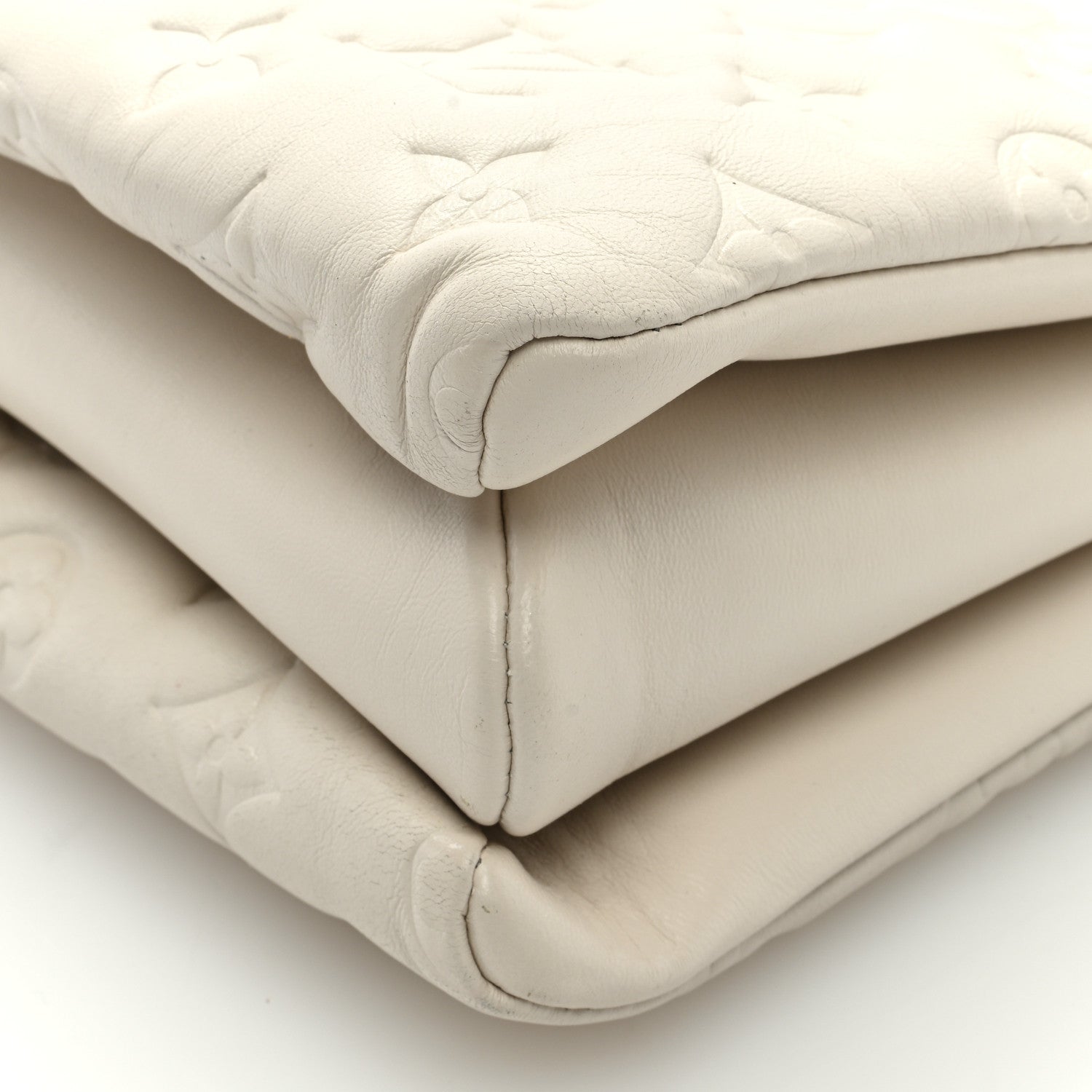 Louis Vuitton Lambskin Embossed Monogram Coussin PM Beige Cream 10 of 10