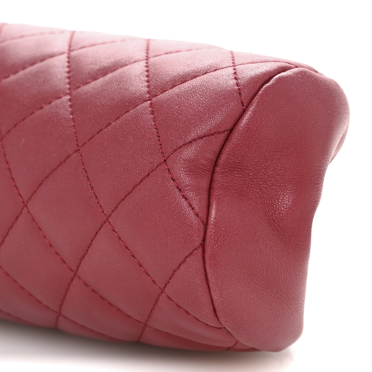 Lambskin Quilted Timeless Clutch Red