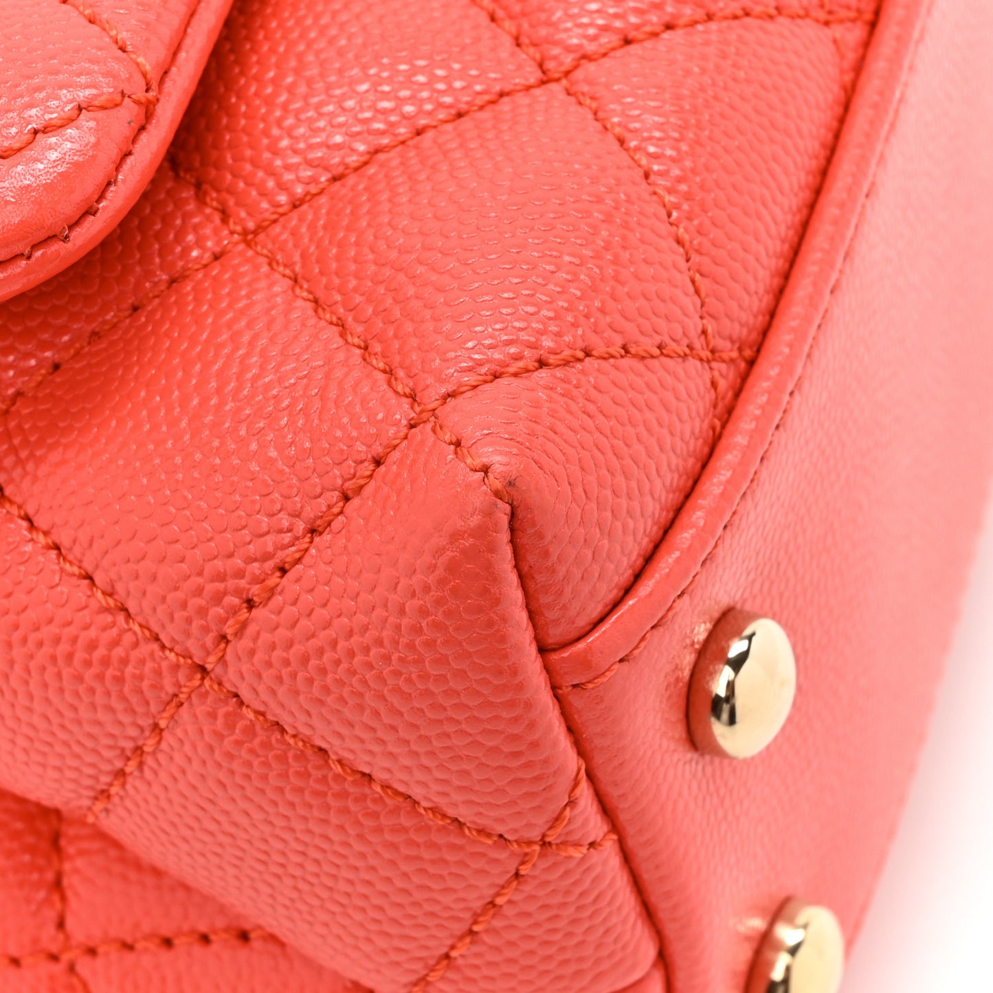 Caviar Quilted Extra Mini Coco Handle Flap Red