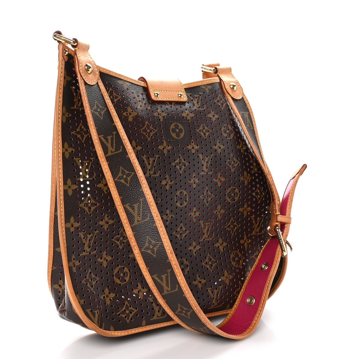Monogram Perforated Musette Fuchsia