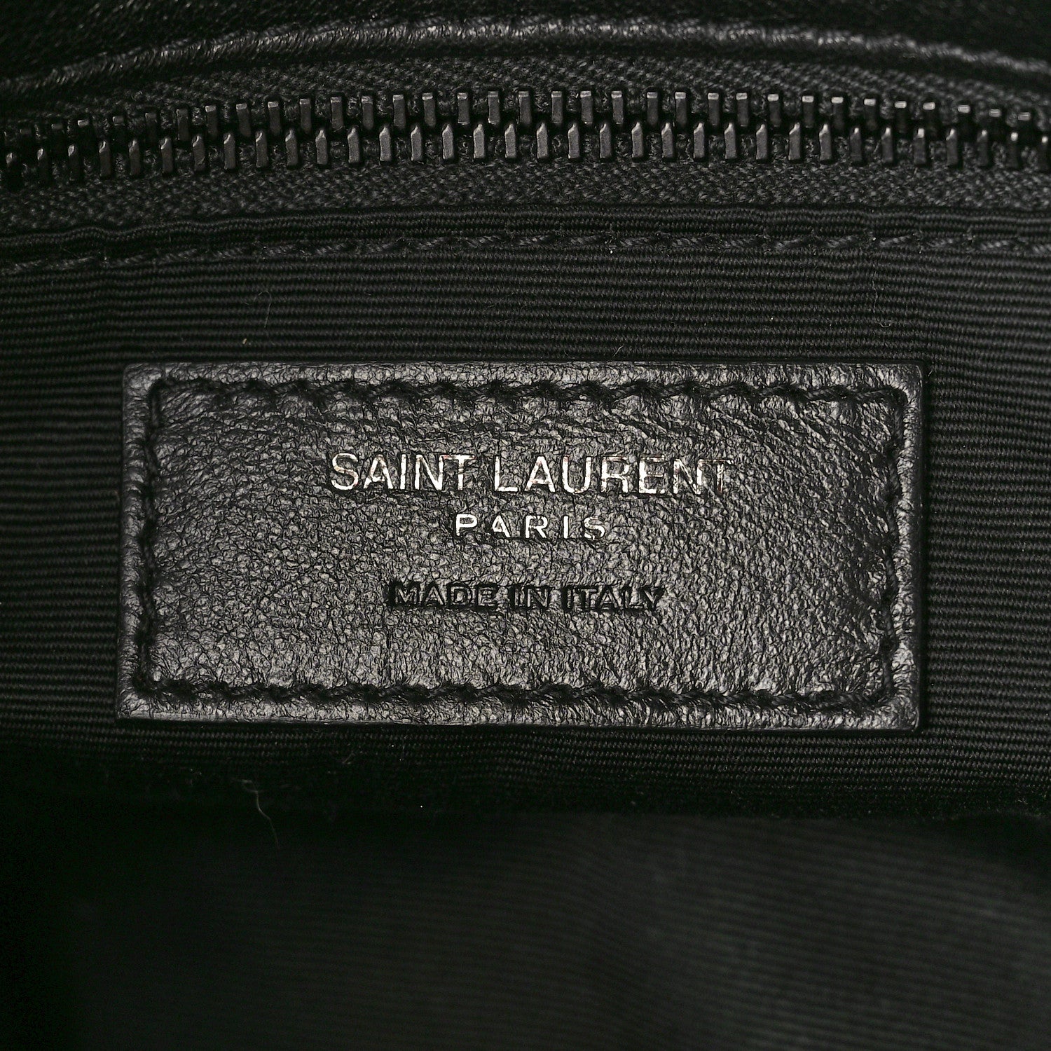 Saint Laurent Lambskin Quilted Monogram Monochrome Medium Loulou Puffer Chain Satchel Black 6 of 10
