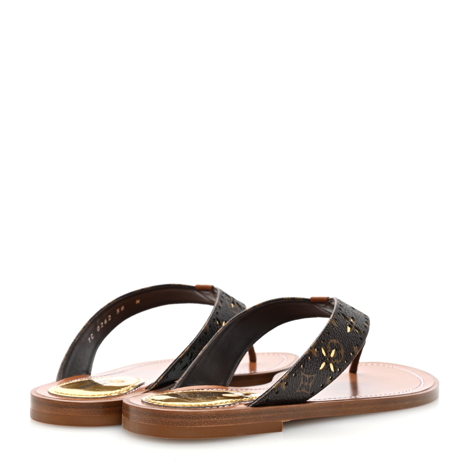 Louis Vuitton Monogram Sunny Flat Thong Sandals 38 Brown 4 of 7