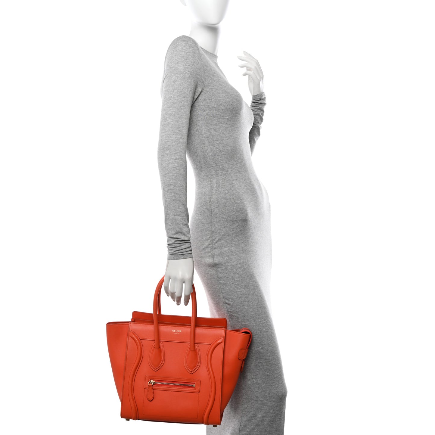 Smooth Calfskin Mini Luggage Orange