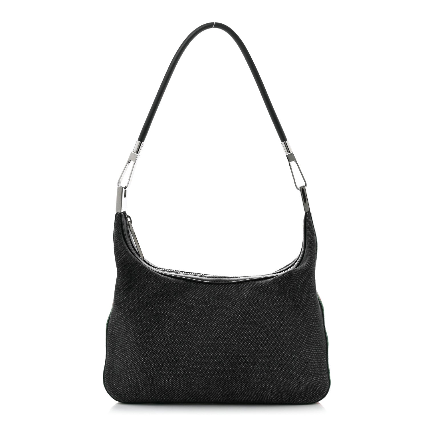 Gucci Denim Web Small Clasp Hobo Black 1267116 – FASHIONPHILE