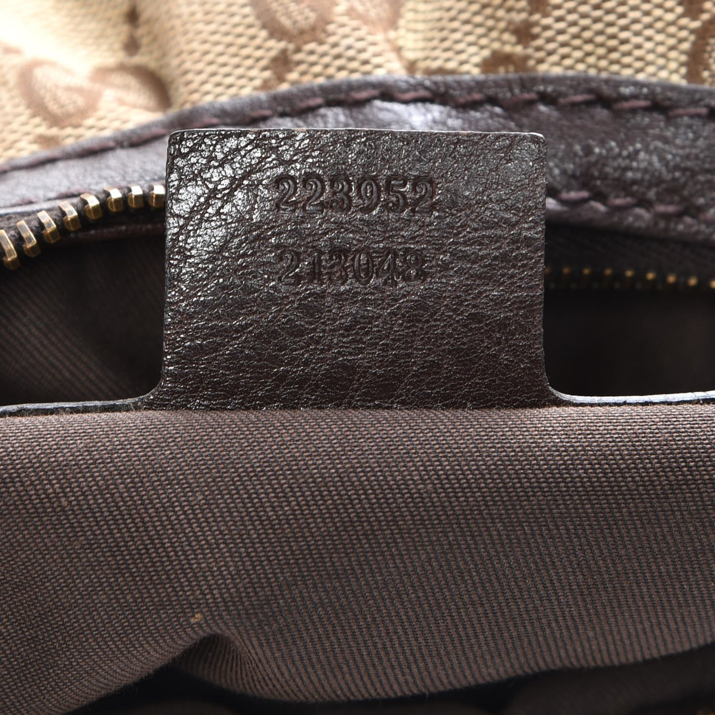 Monogram Medium Interlocking Hobo Dark Brown