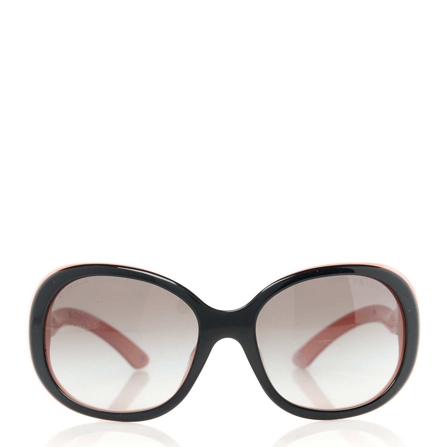 Prada Acetate Round Sunglasses SPR08L Black Pink 2 of 8