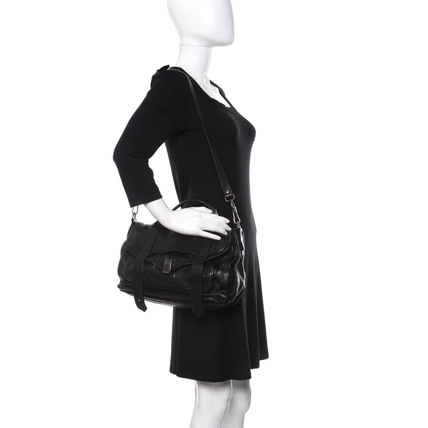 Lambskin Medium PS1 Satchel Black