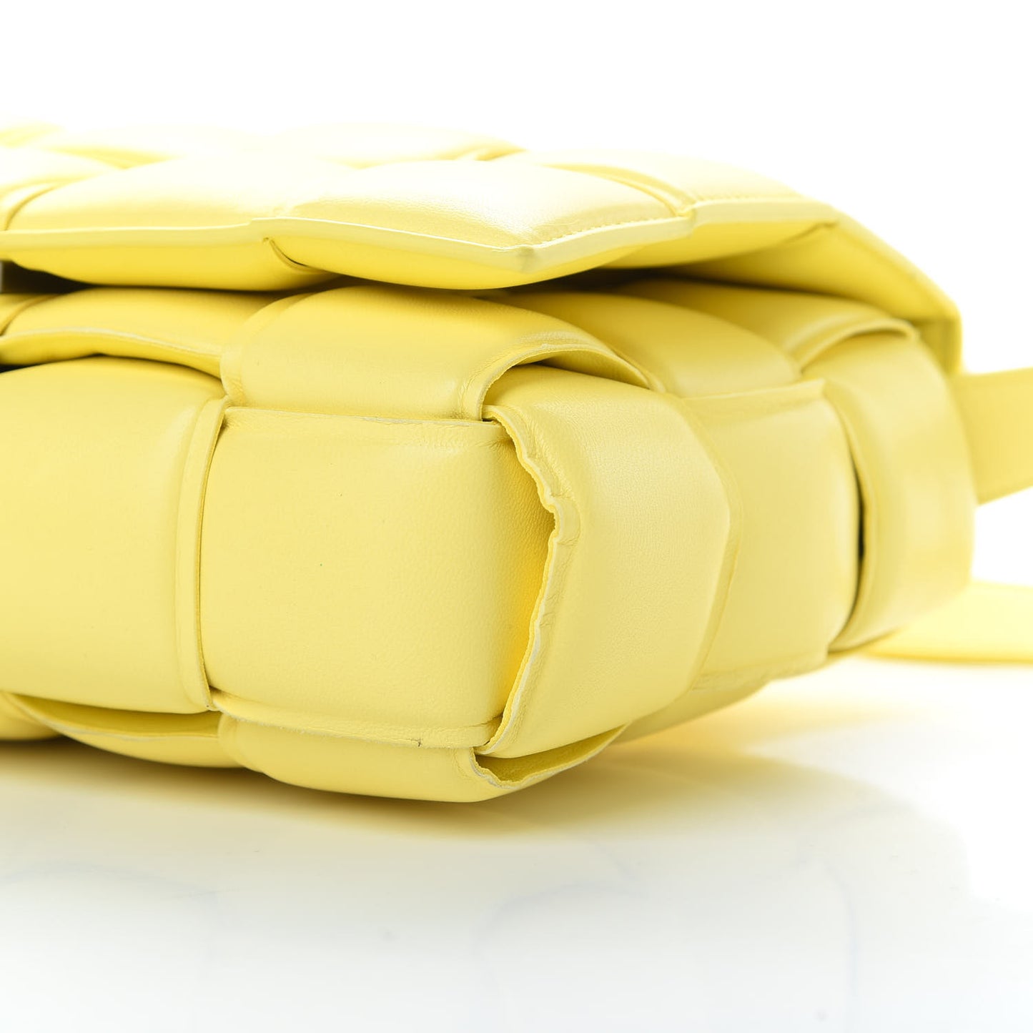 Nappa Maxi Intreccio Padded Cassette Crossbody Bag Sherbert