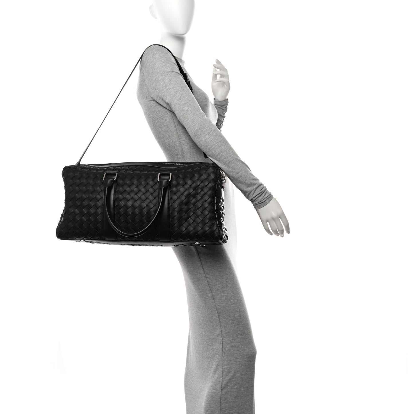 Nappa Intrecciato Gym Bag Black
