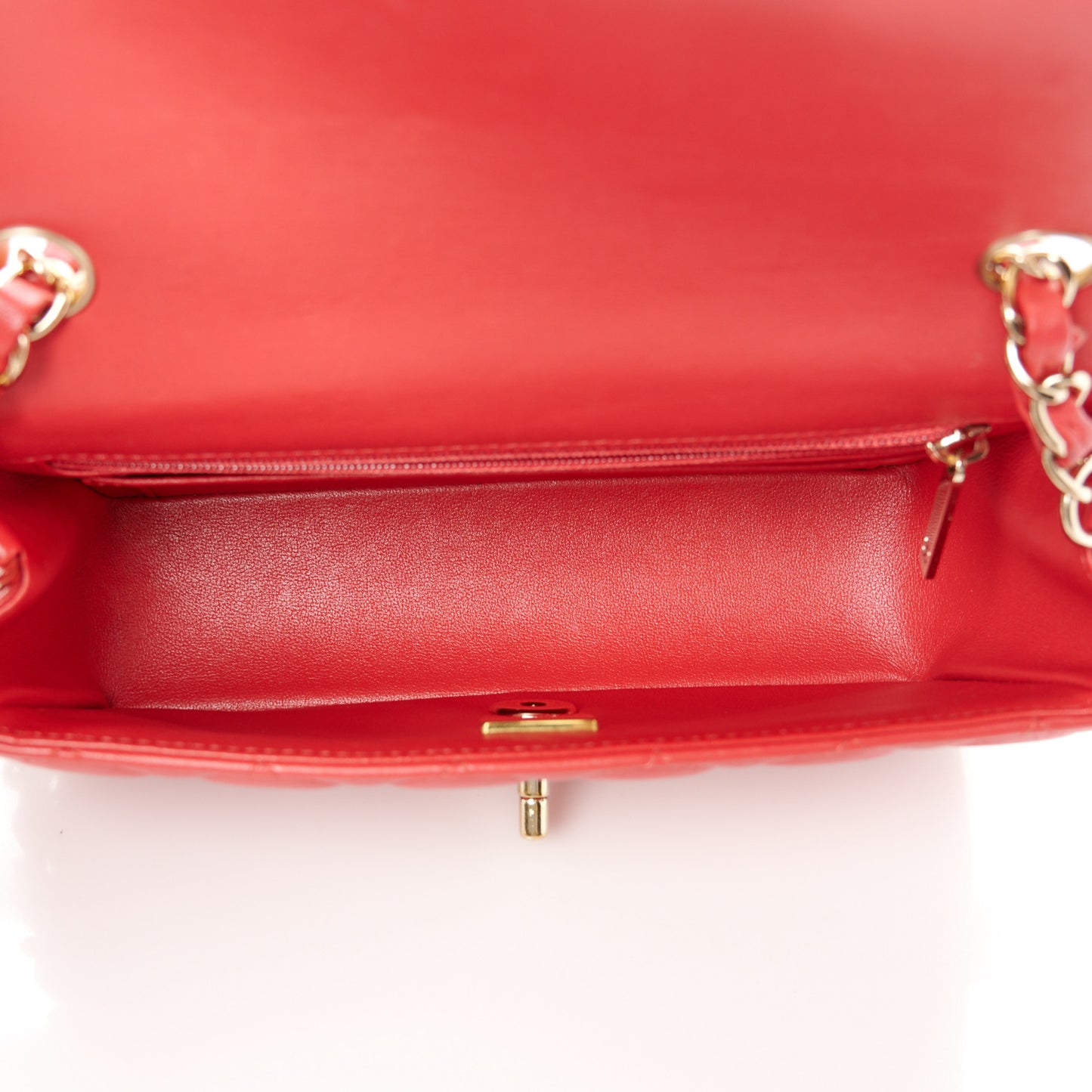 Lambskin Quilted Mini Rectangular Flap Pink