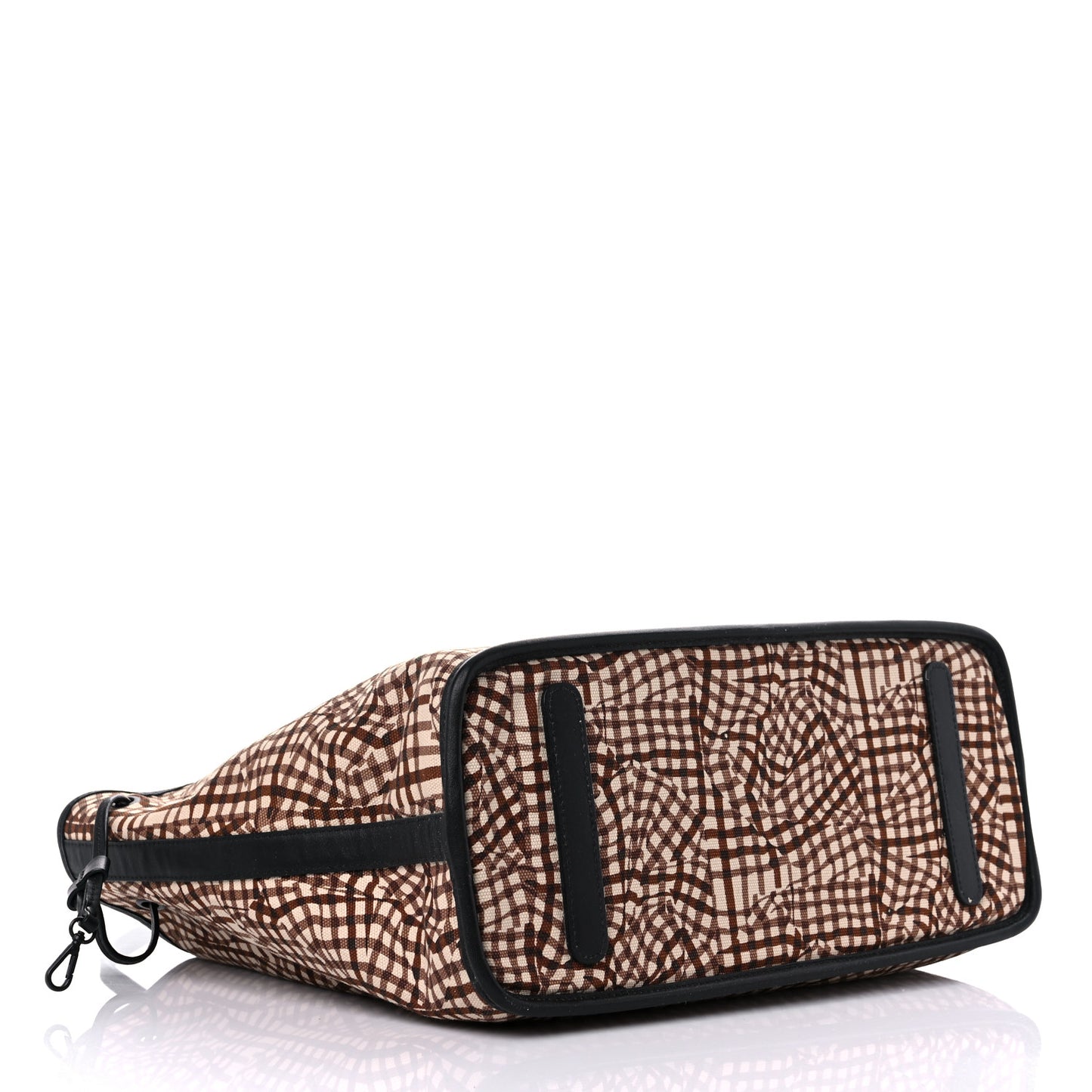 Visetos Calfskin Motif Rombi Lion Printed Reversible Shopper Tote Cognac