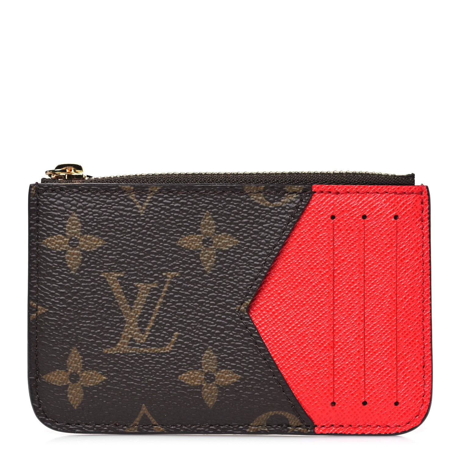 【値段交渉可】LOUIS VUITTON カード・ホルダー Louis Vuitton Monogram Zipped Romy Card Holder Red 1828916