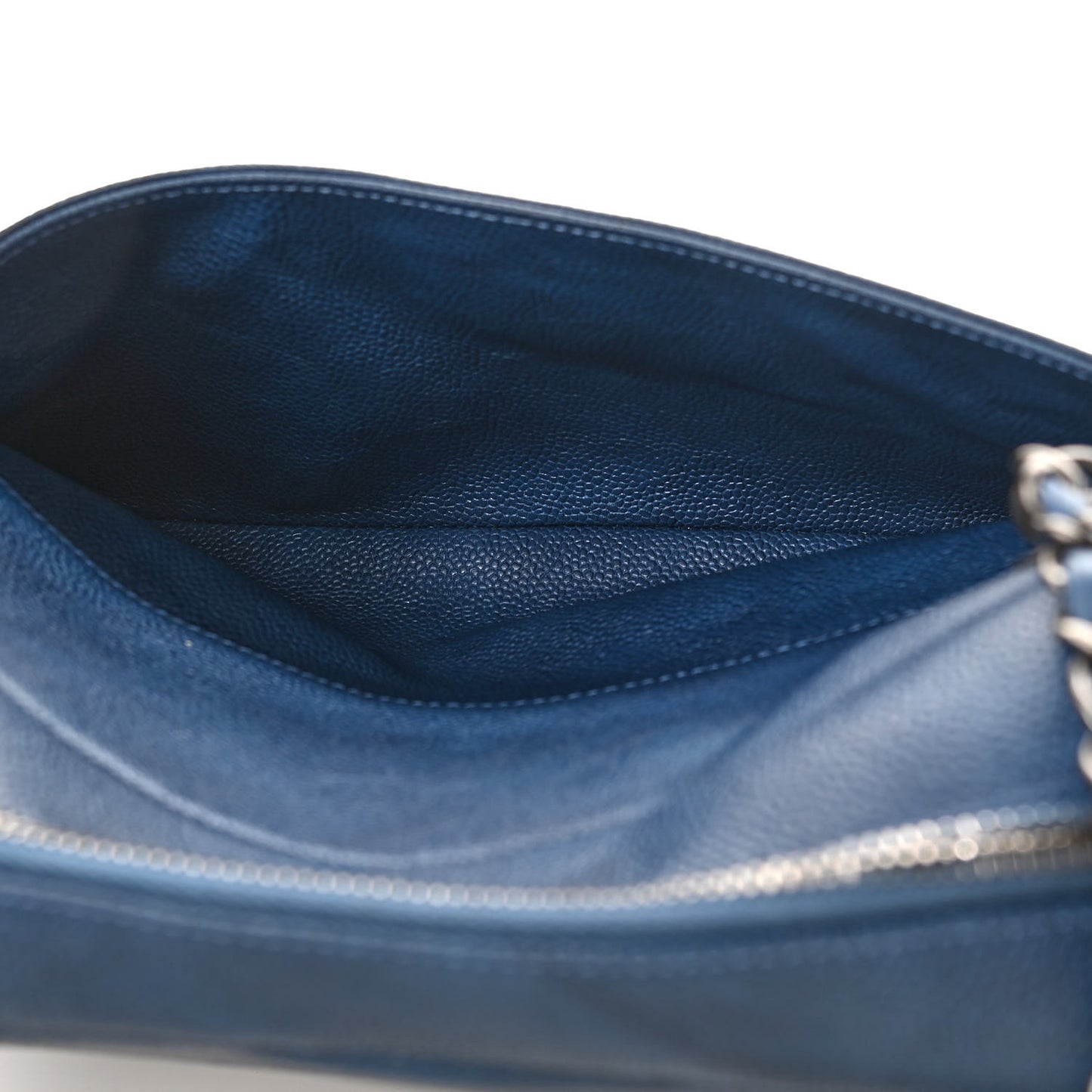 Caviar Lambskin Quilted Coco Break Camera Case Navy Blue