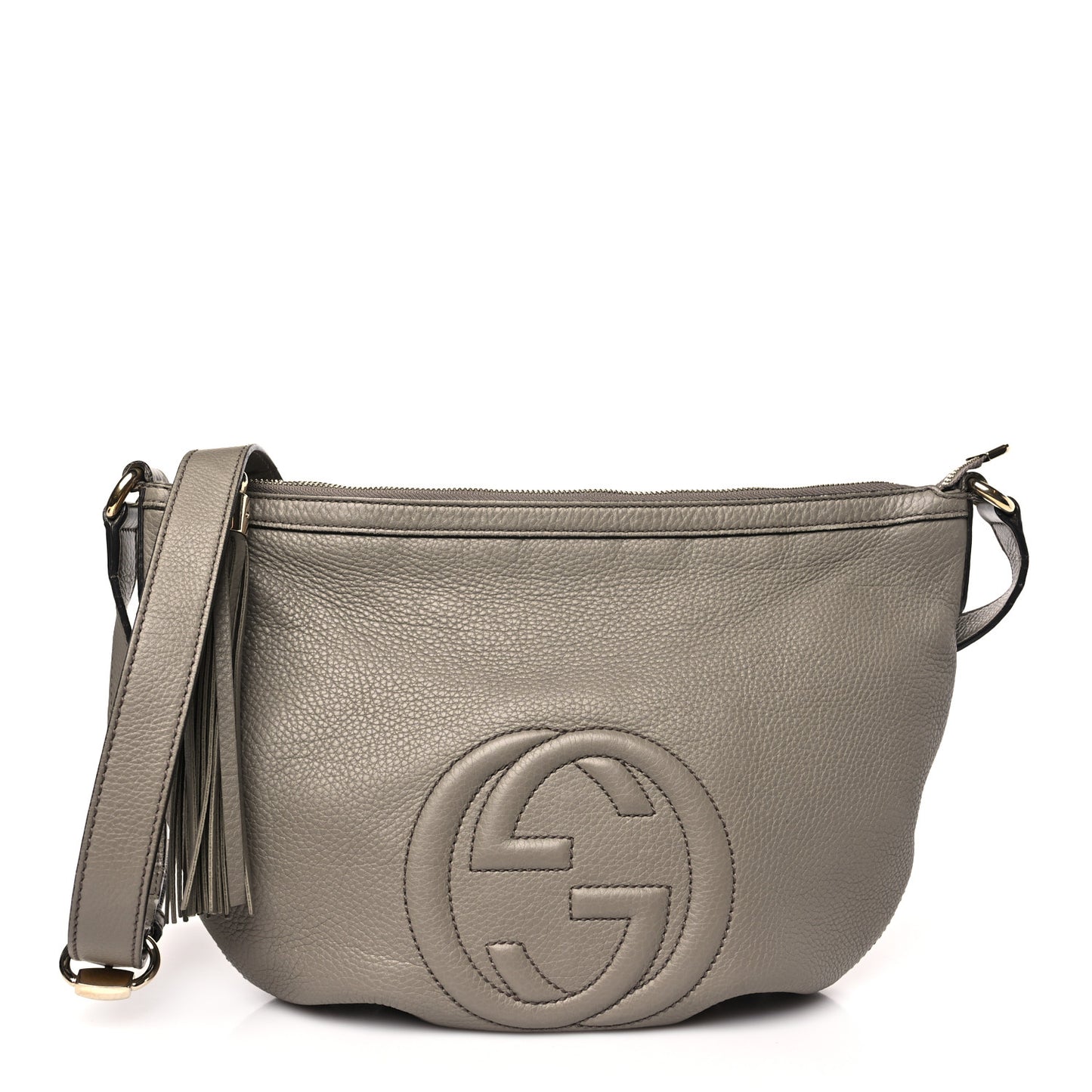 Pebbled Calfskin Small Soho Hobo Fango