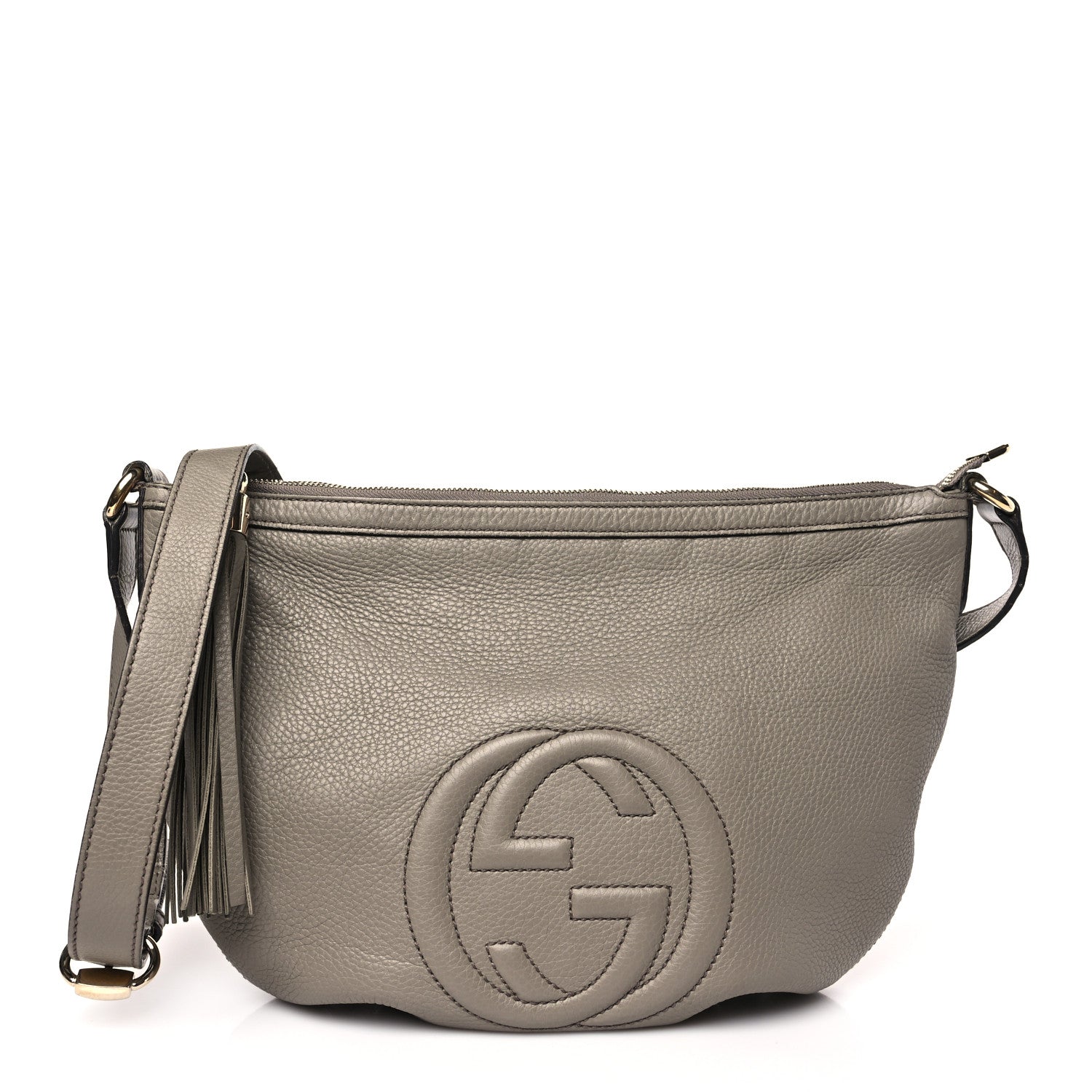 Gucci Pebbled Calfskin Small Soho Hobo Fango 1 of 12