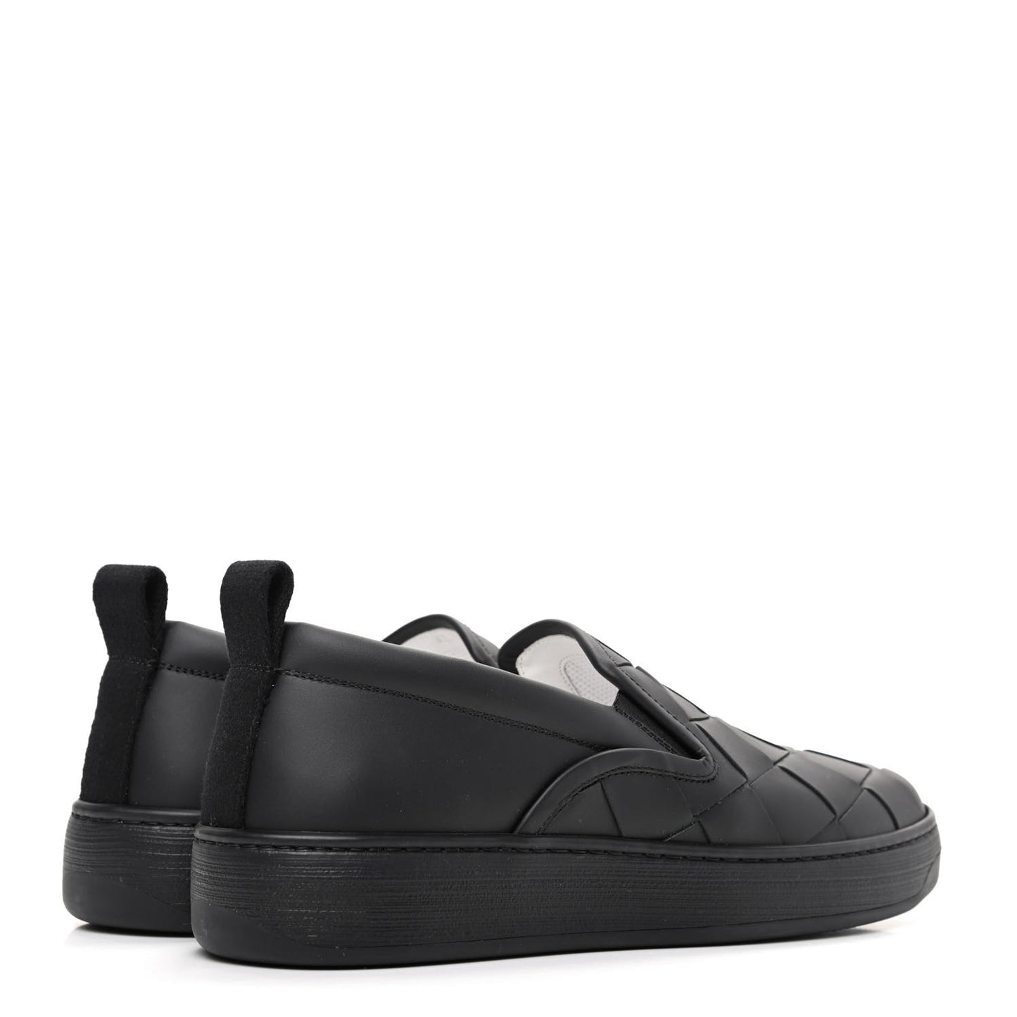 Nappa Intrecciato Slip On Sneakers 40 Black
