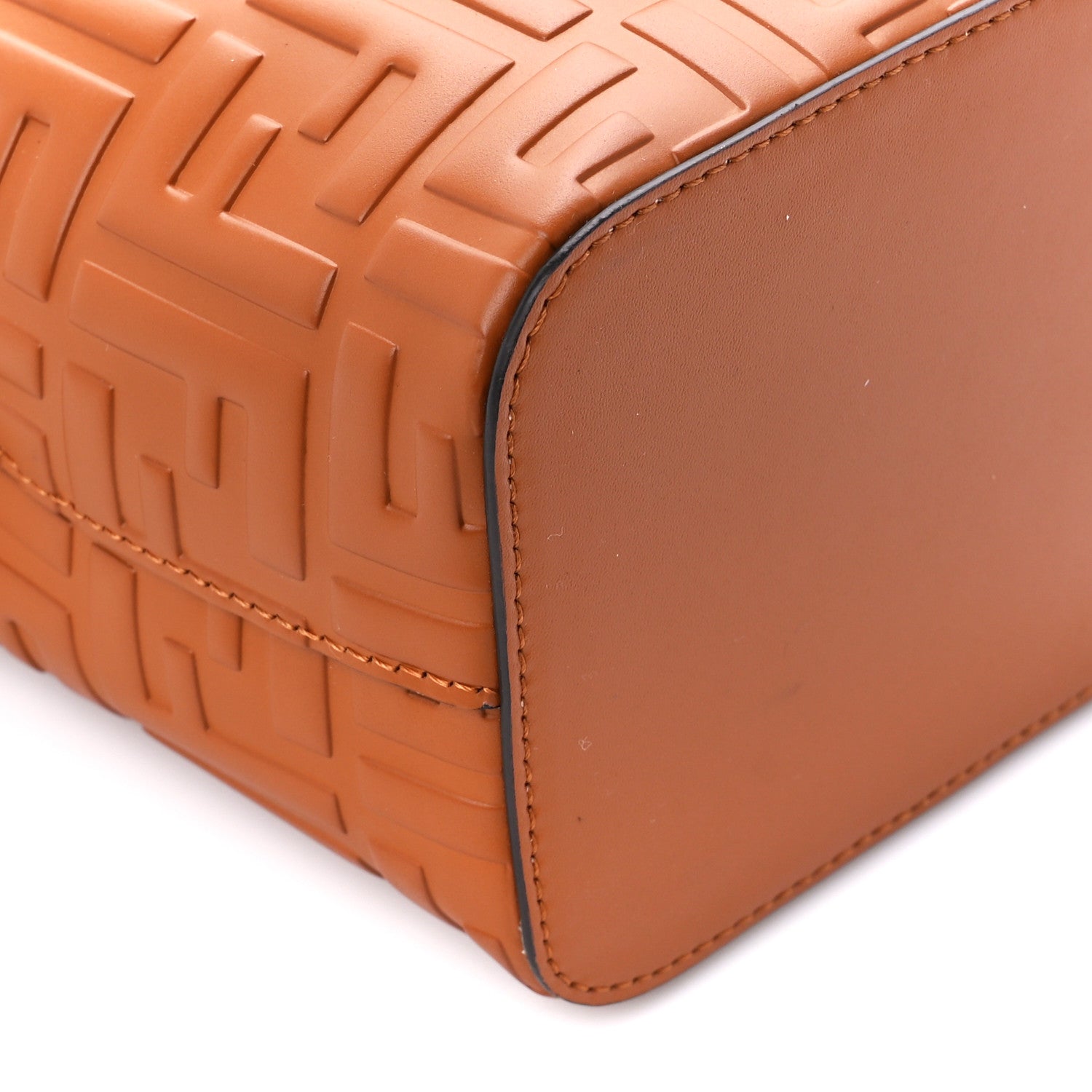 Fendi Vitello Liberty F is Fendi FF 1974 Embossed Mini Mon Tresor Bucket Bag Brandy 10 of 11