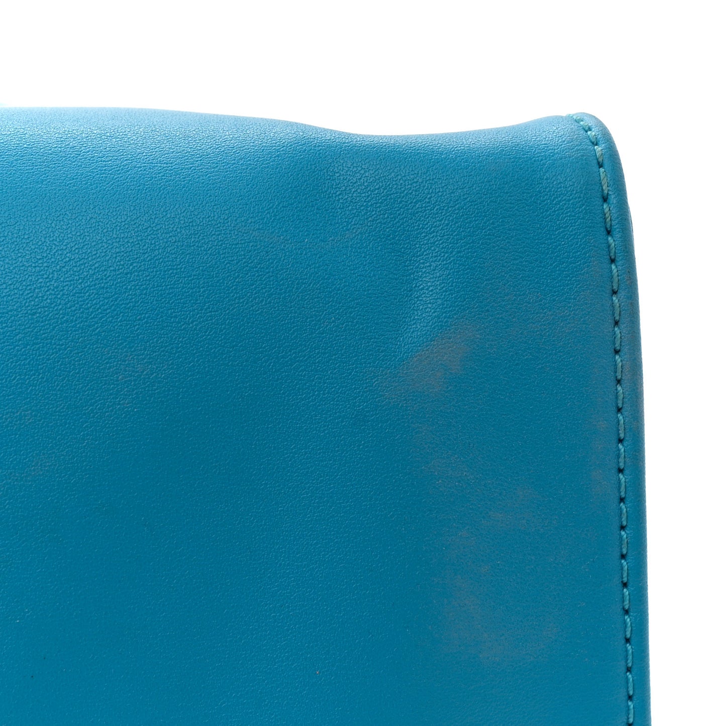 Vegan Leather Medium Shopping Bag Cyan