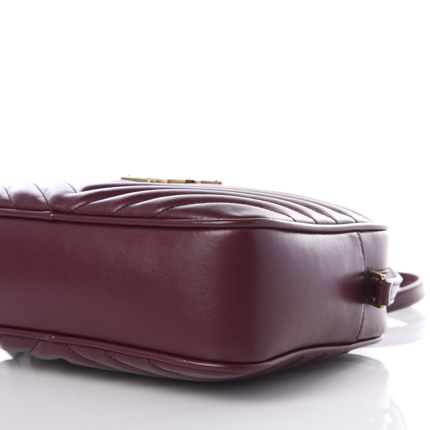 Calfskin Matelasse Monogram Lou Camera Bag Dark Legion Red
